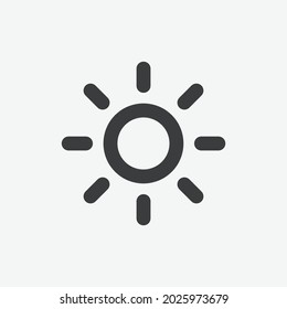 Sun Brightness Flat Vector Icon
