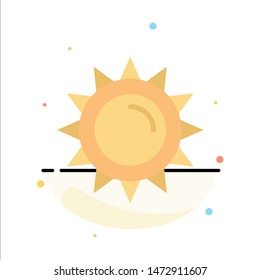 Sun, Brightness, Light, Spring Abstract Flat Color Icon Template
