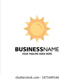 Sun, Brightness, Light, Spring Business Logo Template. Flat Color