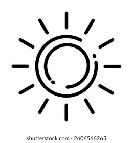 Sun, brightness - vector icon