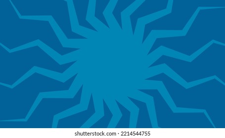 sun with broken rays. sun with distorted rays in shape of zigzag 