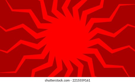 sun with broken rays. sun with distorted rays in shape of zigzag 
