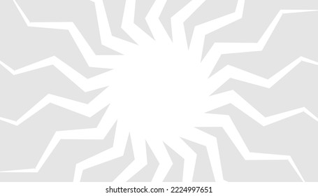 sun with broken rays. sun with distorted rays in shape of zigzag 