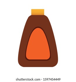 sun bronzer bottle icon over white background, colorful design, vector illustration