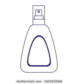 sun bronzer spray bottle icon over white background, flat design, vector illustration