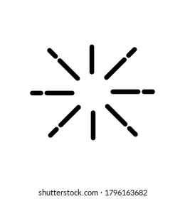 Sun Brush Icon  vector illustration isolated on white background