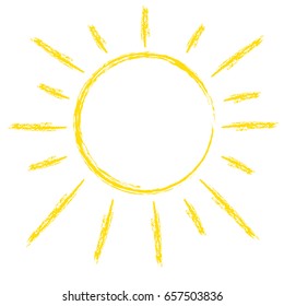 sun brush  isolated on a  white background