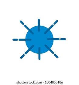 Sun Brush symbol blue Icon vector illustration
