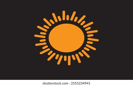 Sun Brust. Retro Orange Sun Brust