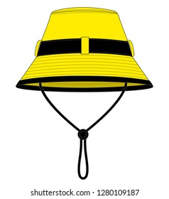 Sun Bucket Hat Design : Yellow / Black