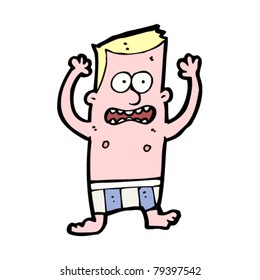 caricatura de hombre quemado por el sol