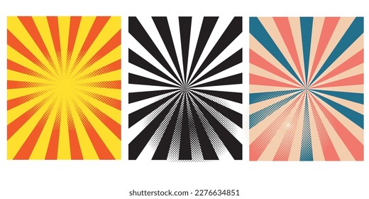 sun burst  abstract background template design for presentation,promotion and media social