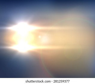 Sun burst abstract vector background. Beautiful sunset. Eps10.