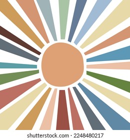 Sun burst background art. Contemporary art.