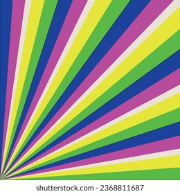 Sun burst background Geometric abstract design. Risograph effect. Simply ray decoration Vector illustration