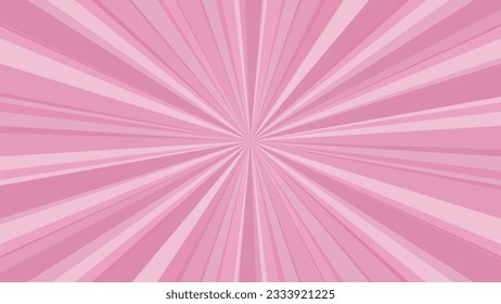 Sun burst background in pink color Geometric abstract design glow effect. Comic. Simply ray decoration Vector illustration