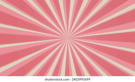 Sun burst background in pink colors. Geometric abstract design glow effect. Comic. Simply ray decoration. Circus style. Fantasy Vector illustration