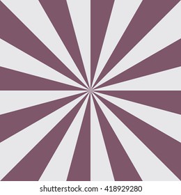 Sun burst background in violet color. Purple stripes radiate from the center to the edges of the square. Vector illustration in EPS8 format.