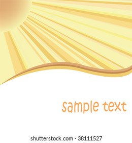 Sun burst card, vector illustration