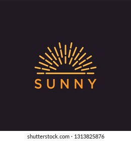 Sun burst design logo icon - Vector