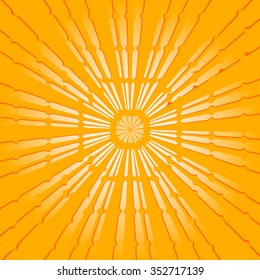 Sun Burst Design Vector Art