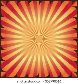 Sun Burst Design Vector Art