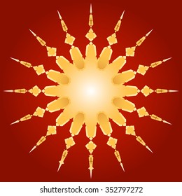 Sun Burst Design Vector Art