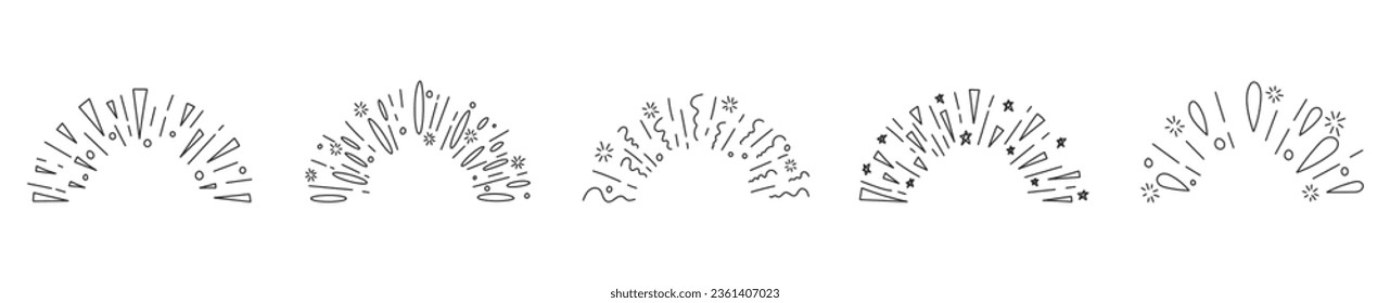 sun burst doodle hand drawing vintage cartoon comic element