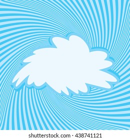 Sun Burst Effect with Speech Bubble for Text. Vector