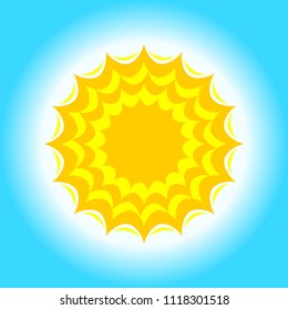 sun burst effect vector illustration
