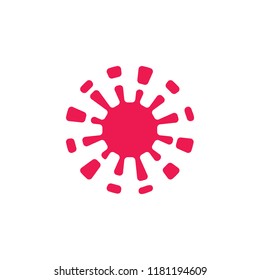 sun burst geometric logo vector