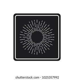sun burst icon in trendy flat style 