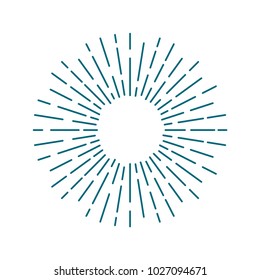 sun burst icon in trendy flat style 