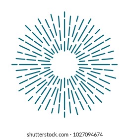 sun burst icon in trendy flat style 