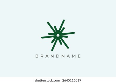 Sun burst logo design vector template.