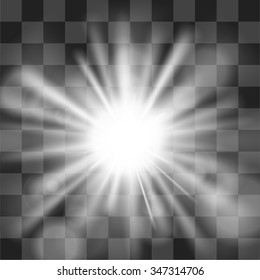 Sun burst on transparency background