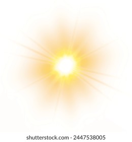 Sun burst on a white background. Vector illustration. Eps 10.