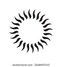 Sun burst radial vector elements. Black burst circular background. Starburst sunburst round shape. Vector illustration.