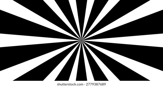 sun burst or sun ray background black and white, hypnotising background