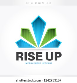 Sun Burst Rising Stripes Logo