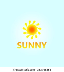 sun burst star logo icon summer nature sky sunshine vector silhouette isolated