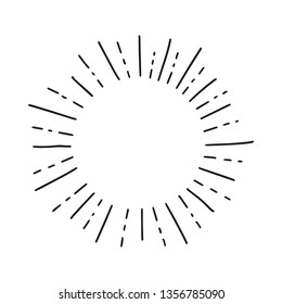 Sun burst, star burst sunshine. Radiating from the center of thin beams, lines. Vector illustration. Design element for logo, signs Dynamic style Abstract explosion, speed motion lines from the middle