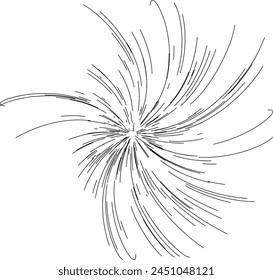 Sun burst, star burst sunshine. Radiating from the center of thin beams, lines. Dynamic style. Abstract explosion, speed motion lines from the middle, radiating sharp