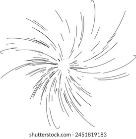 Sun burst, star burst sunshine. Radiating from the center of thin beams, lines. Dynamic style. Abstract explosion, speed motion lines from the middle, radiating sharp