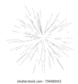 Sun burst, star burst sunshine. Radiating from the center of thin beams, lines. Dynamic style. Abstract explosion, speed motion lines from the middle, radiating sharp