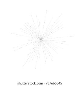Sun burst, star burst sunshine. Radiating from the center of thin beams, lines.  Design element for logo, signs. Dynamic style.  Abstract explosion, speed motion lines from the middle, radiating sharp