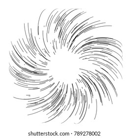 Sun burst, star burst sunshine. Radiating from the center of thin beams, lines. Vector illustration. Design element for logo, signs. Dynamic style. Abstract explosion, speed motion lines from the midd