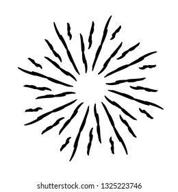 Sun burst, star burst sunshine.  Vector illustration. Design element for logo, signs Dynamic style Abstract explosion, speed motion lines from the middle