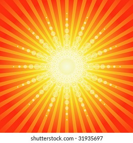 Sun Burst Summer Background