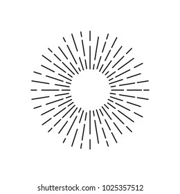 sun burst vector icon. sunburst logo template